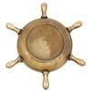 Nautical Brass Ship Wheel Design Table Ashtray Anchor Inlay Ashtray, Brass Decorative