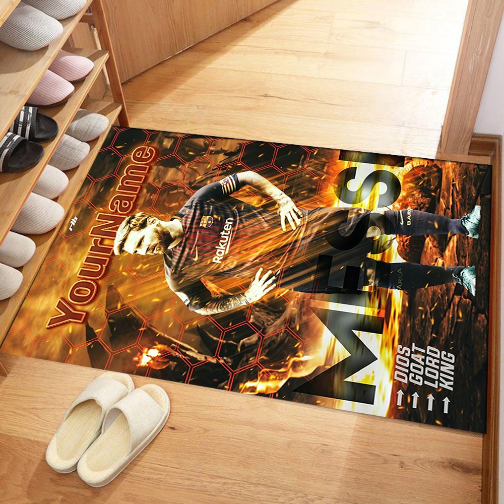 Fc Barcelona Personalized Name Area Rug Design for Dining Room Foyer Kitchen Game Room Antislip Carpet Decorate Offices