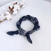 Pure Cotton Square Scarf Imitation Blue Dye Printing Cotton Handkerchief Small Silk Scarf Retro Ethnic Style Scarf Summer Neck Protection Scarf
