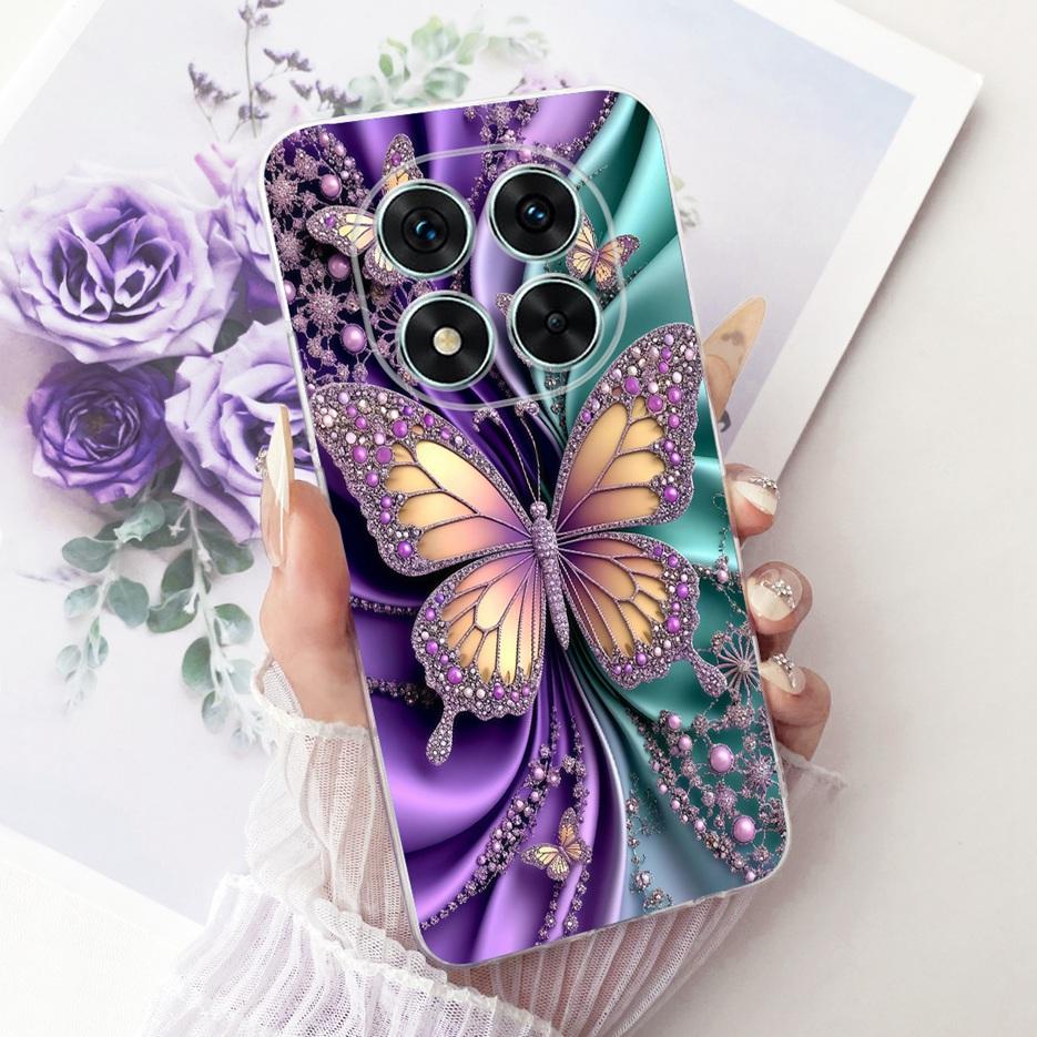 For Xiaomi Redmi Note 14 Pro 4G Case Luxury Butterfly Painted Cover Silicone Case For Redmi Note 14 Pro Plus Note14 Pro+ 5G Bags