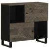 VidaXL Black Buffet 80x33x75 Cm Solid Mango Wood, Storage Cabinet, Kitchen Storage Cabinet, Furniture 4017711