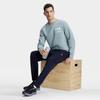 FILA Sweatshirt Men's Blue Gray (Unisex) Sweatshirts A11M341204FBU