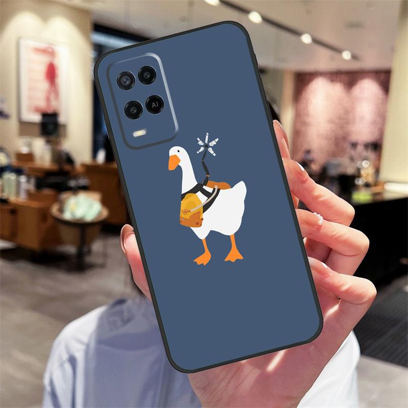 Cartoon Cute Goose Game Case For Oppo A78 A98 A79 A18 A38 A58 A40 A60 A80 A16 A76 A96 A15 A74 A94 A54 A17 A77 Cover