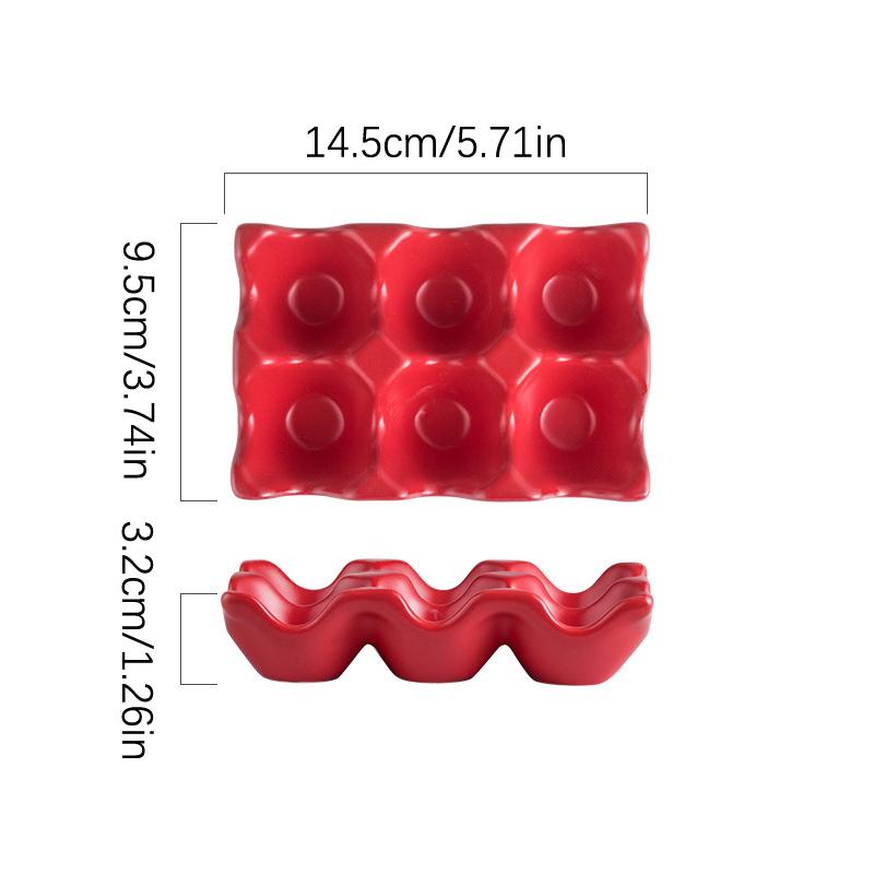 6 сеток, держатель для яиц, керамический противоскользящий ящик для яиц, холодильник, противоударный держатель для яиц, ящик для хранения, организация домашнего хранения
