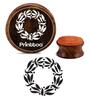 Printtoo Leaf Pattern Round Craft Textile Brown Wooden Rubber Stamp Scrap-booking-2