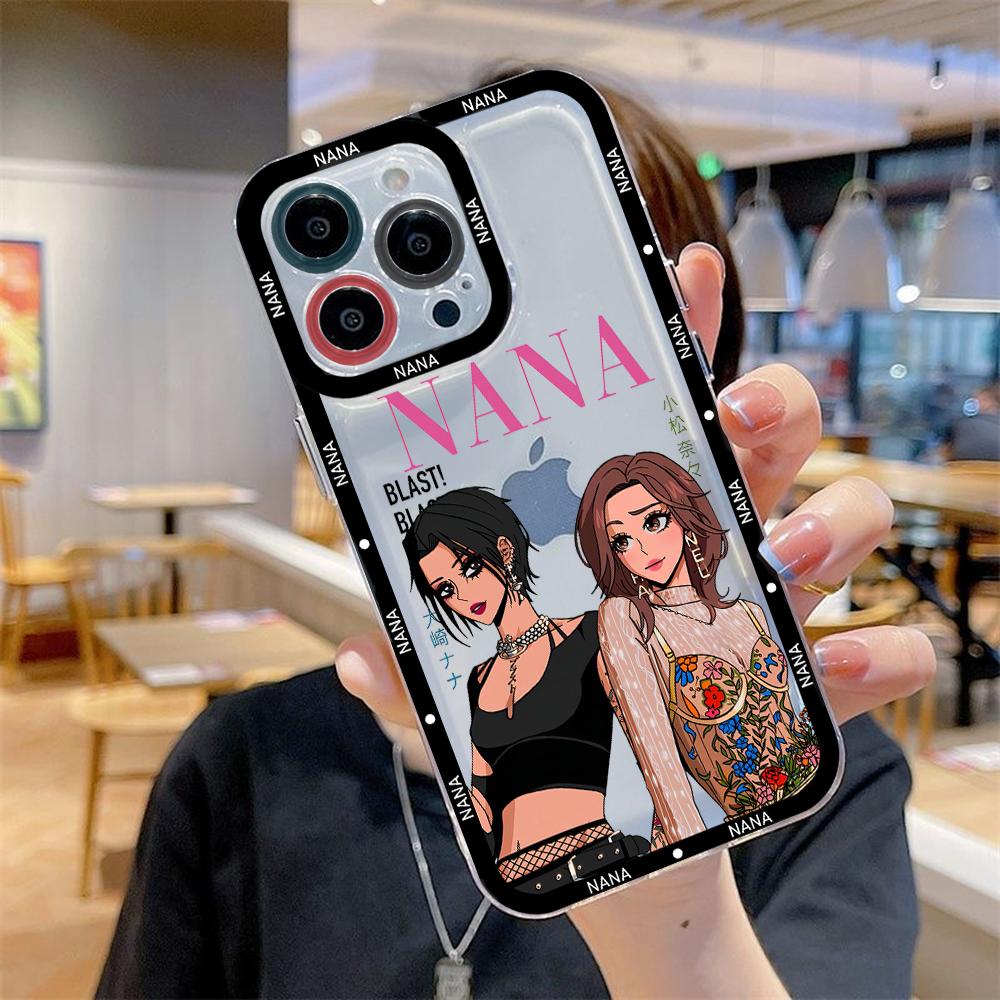 Чехол для телефона с изображением мультфильма аниме Oosaki Nana для iPhone 15 14 13 12 11 Mini Pro Max X XR XSMax 6S 6 7 8 Plus SE20 прозрачный чехол