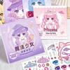 DIY Girl's Cartoon Fashion Makeup & Dress-Up Sticker Book for Kids