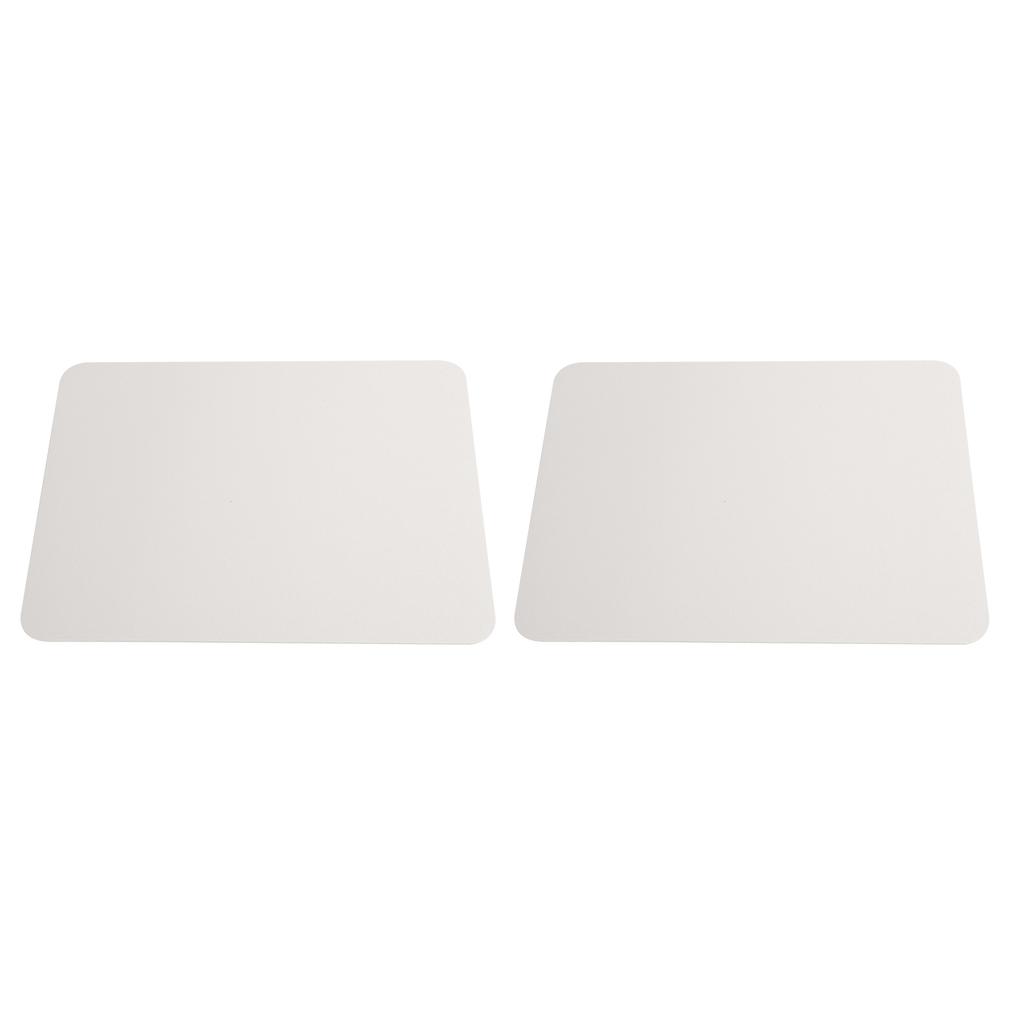 2 шт. Коврик для мыши двусторонний из ПВХ кожи водонепроницаемый настольный коврик для офиса дома протектор для мышей 27x21 см(сливочный