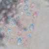 Dreamy Water Bubble Goldfish Mermaid Ocean Theme 5D Nail Art Sticker Colorful Iridescent Shell Glow Self Adhesive Manicure Decal