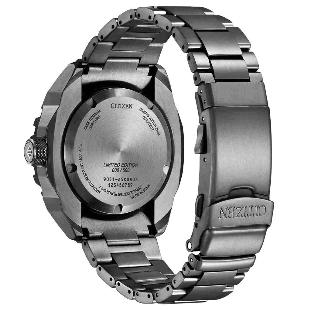 Citizen PROMASTER механические зеленые часы Anaconda Super Titanium NB6008-82X