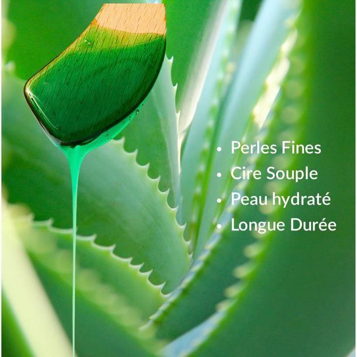 Cire chaude - perle de cire - aloé vera - 1,5 kg - hypoallergénique - sans bande