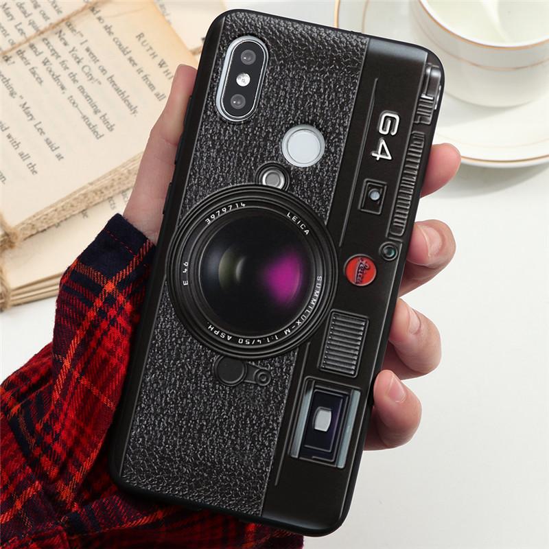 3D Camera Emboss TPU Case For Xiaomi Redmi Note 8T 8 9 Pro 9S 6 7 5 7A 8A Mi Note 10 A3 A1 A2 8 9 Lite SE 9T CC9 CC9e Case Cover
