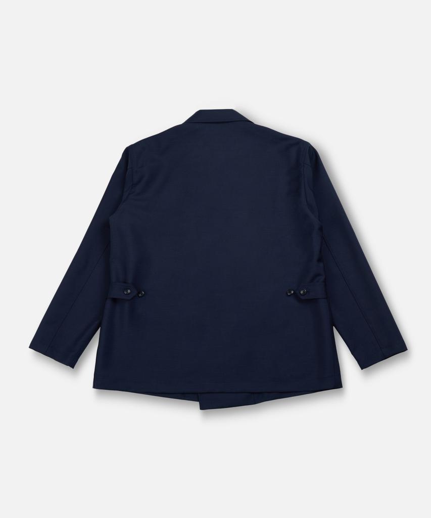WARDROBE STANDARD Fresco Wool Double Jacket Navy