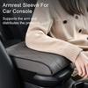 Car Armrest Box Pad Soft Faux Leather Comfortable Protective Armrest Mat Heightening Pad Hand Support