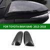 For TOYOTA RAV4 XA40 2013-2018 Car Rearview Mirror Cover Trim, Black Carbon Fibre Side Turn Signal Mirror Covers 2014 2015