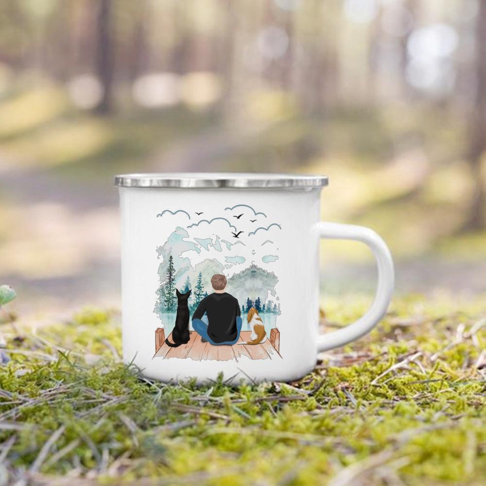 Персонализированная именная эмалевая кружка, индивидуальный подарок любителям собак, мамам, родителям собак, чашка для чая, кружки для чая и молока, праздничные лучшие подарки