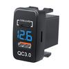 12-24V Car Charger Adapter LED Voltmeter QC3.0 Type C PD Auto Mobile Phone Charger Adapter Dual USB Ports Fast Charger Socket