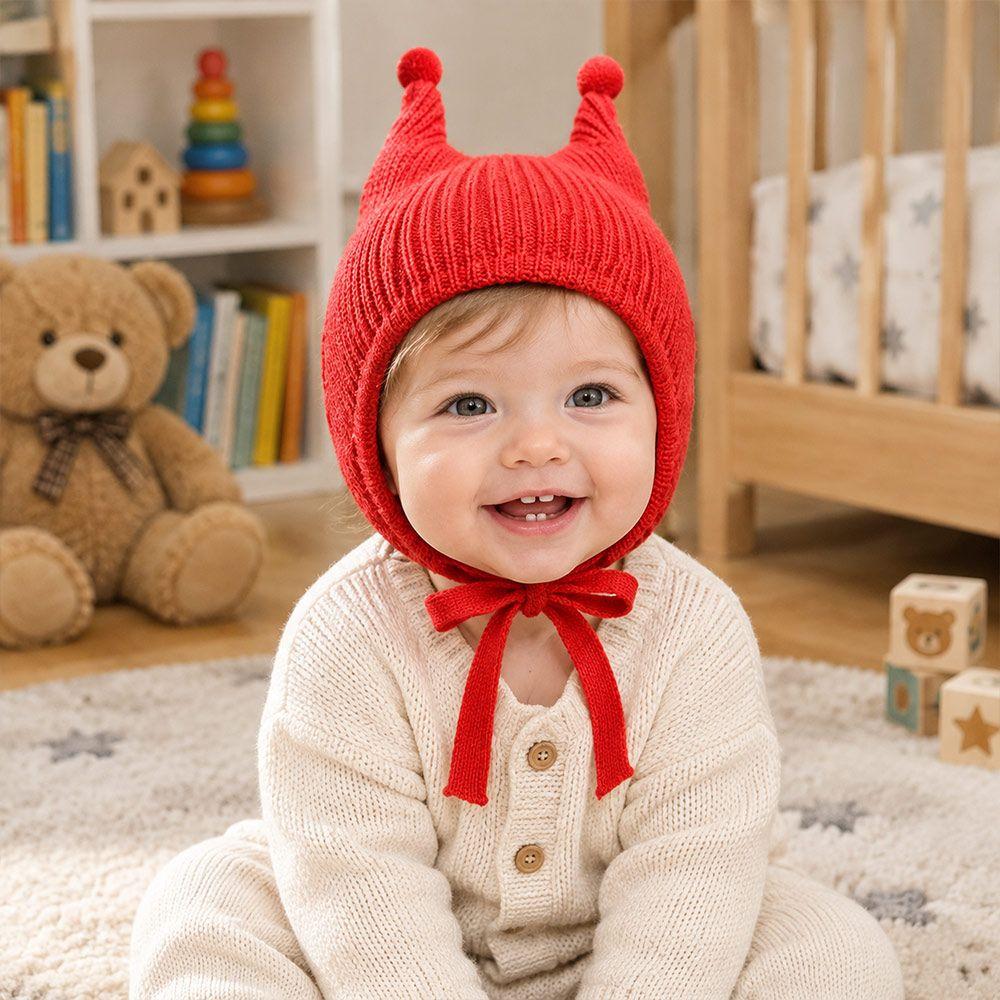 Windproof Winter Baby Hat Warm Infant Beanie Cap Cute Kids Pullover Hats