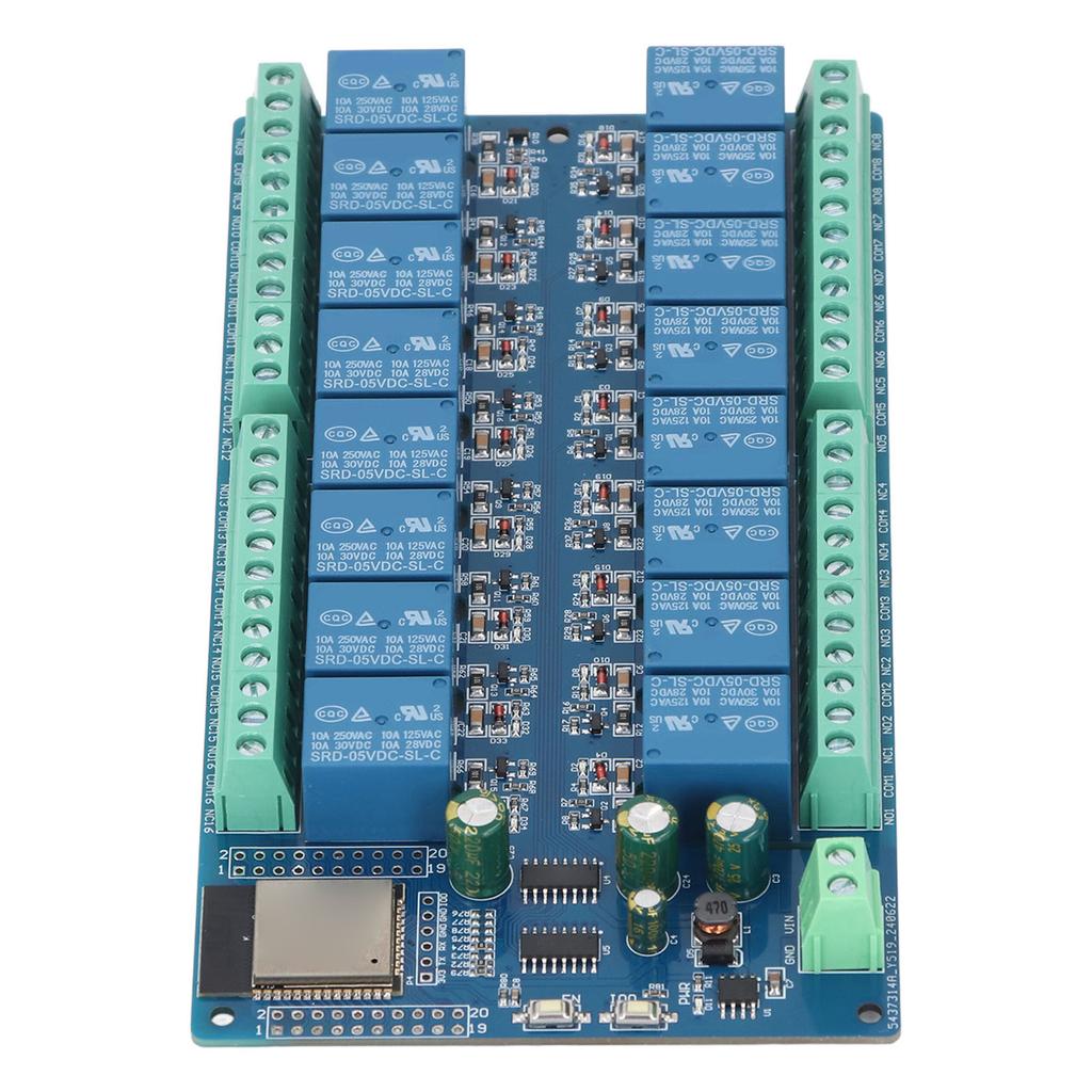 Модуль реле 16 каналов для ESP32WROOM Плата разработки реле для умного дома DC512V