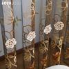 1 шт. LOZUJOJU роскошная китайская ретро-пионовая вышитая градиентная цветная прозрачная занавеска для гостиной, спальни, домашнего декора