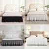 Wrinkle Resistant Tassel Bed Skirt Solid Color Bed Ruffles Wrap  Bedding Accessory