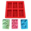 6 Cavity Flamingo Soap Mold Flexible Silicone Rectangle Shape for Easy Soap Removal Soap Making Tools Candy Chocolate Moulds