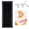 60PCS/Set Stainless Steel CZ Crystal L Shape Nose Ring Body Piercing Stud