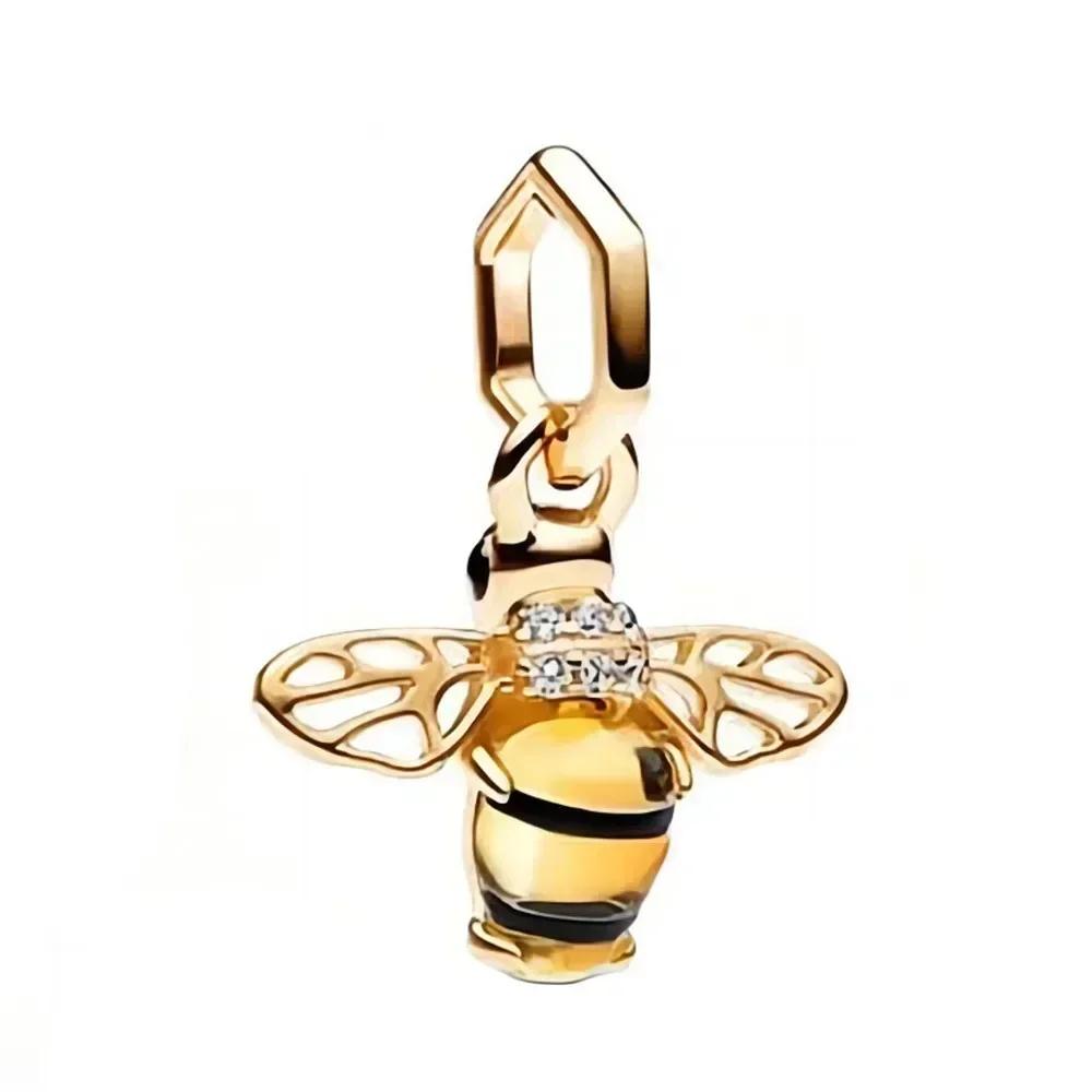 Роскошный золотой цвет серии S925, стерлинговое серебро, классический блестящий кулон «Древо жизни», подходит для оригинального браслета, подарок «сделай сам»