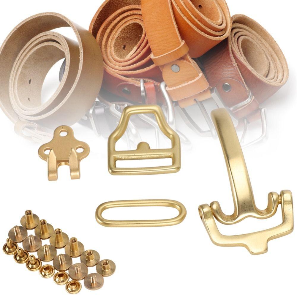 Solid Brass Brass Buckle Hardware Assorted Sizes Metal Belt Buckles For Leather Goods