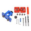 3 In 1 Hole Punch Tool Woodworking Dowel Jig Locator Drill Guide Puncher Kit for Home Furniture Making