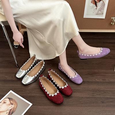 Модные французские винтажные туфли Мэри Джейн с круглым носком, кружевные балетки, летние женские туфли на плоской подошве, одинарные туфли, туфли для бабушки