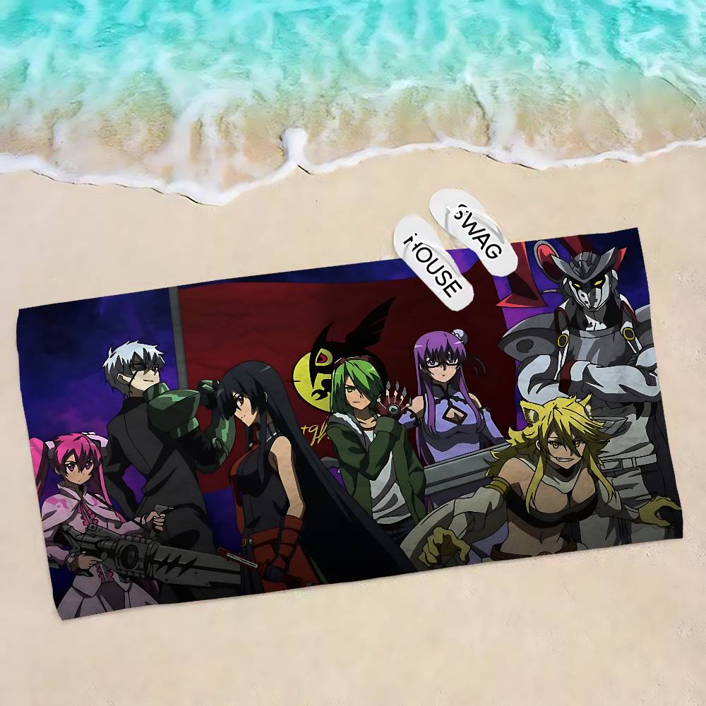 Японское Аниме Akame Ga KILL Пляжное Полотенце Цветные Банные Полотенца для Девочки Микрофибра Быстросохнущее Без Песка Пляж Спа Тренажерный Зал Бассейн