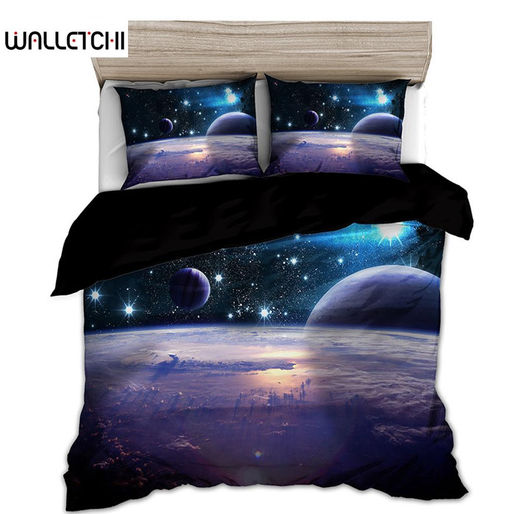 Комплект постельного белья Space star 3d Galaxy Single double Twin/Queen 2pcs/3pcs комплекты постельного белья Universe Outer Space Themed