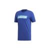 Letter Logo Print Sports Short Sleeve T-Shirt Men Tops Blue DV3052