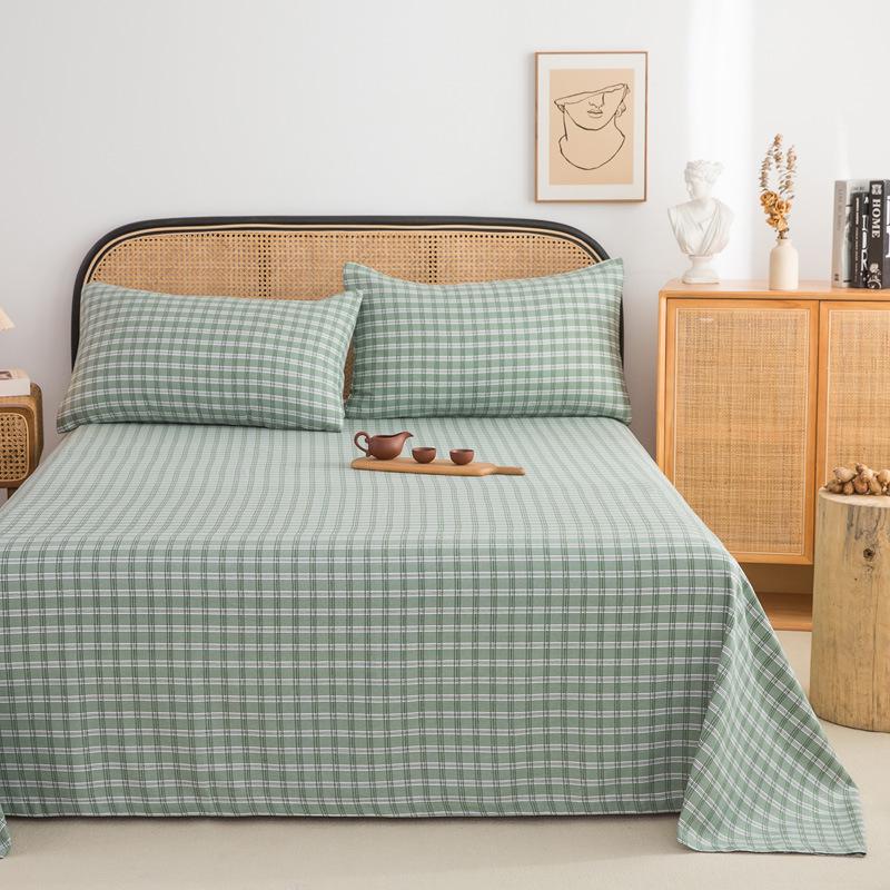 Оптовая продажа 100% хлопок старые грубые тканые простыни чистый хлопок кан одинарный комплект из трех предметов одинарная мягкая циновка студенческое общежитие циновка