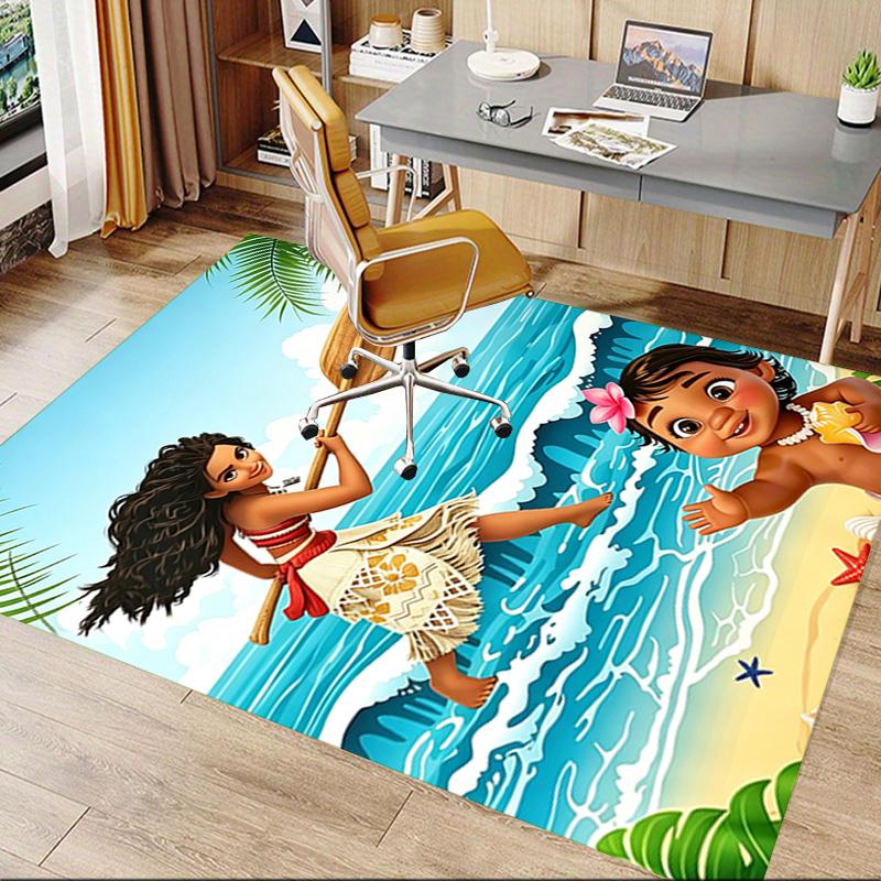 Moana'S Ocean Adventure Carpet For Playroom Bedroom Living Room Sofa Home Decorkids Game Area Rug Nonslip Floor Mat