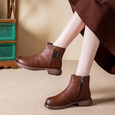 Зимняя обувь для мам Женские зимние ботинки Мягкие Теплые Плюшевые Плоские Нескользящие Женские Ботильоны Большой Размер 42