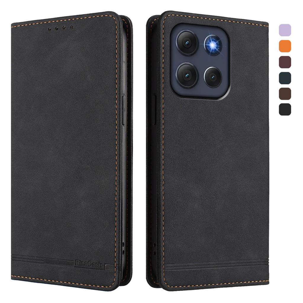 For Motorola Moto G86 Power 5G Case RINACASIS RC23 RFID Blocking Wallet Stand PU Leather Phone Cover