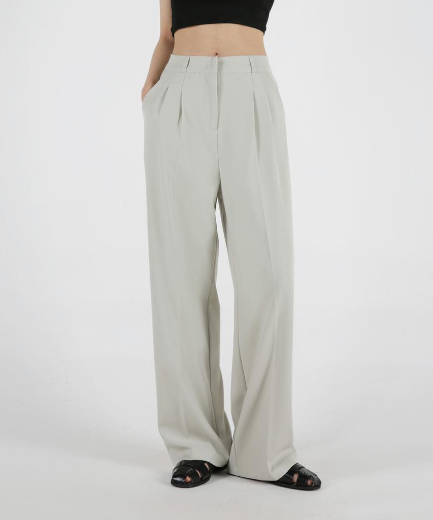 UMM Women'S Triple-Height Fitted Wide Straight Back Elastic Waist Slacks 5 Colors (B Type)