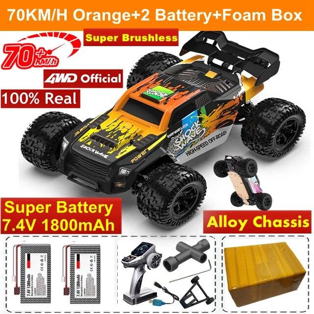 4WD RC Car 4x4 Off Road Drift Racing Cars 50 или 70 км/ч Супер бесщеточный высокоскоростной радио водонепроницаемый грузовик игрушка с дистанционным управлением для детей
