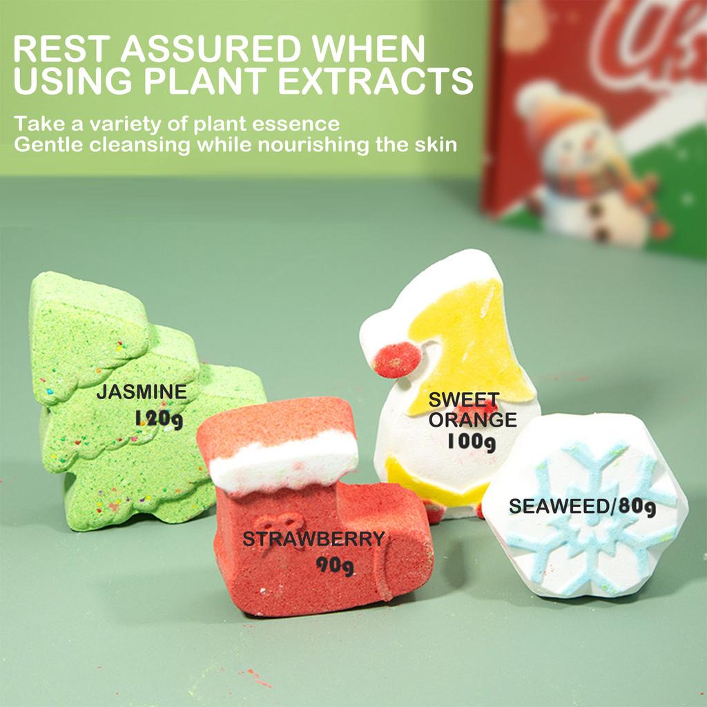 Рождественская серия набор из четырех шариков для ванны набор из масляных шариков для ванны на Рождество