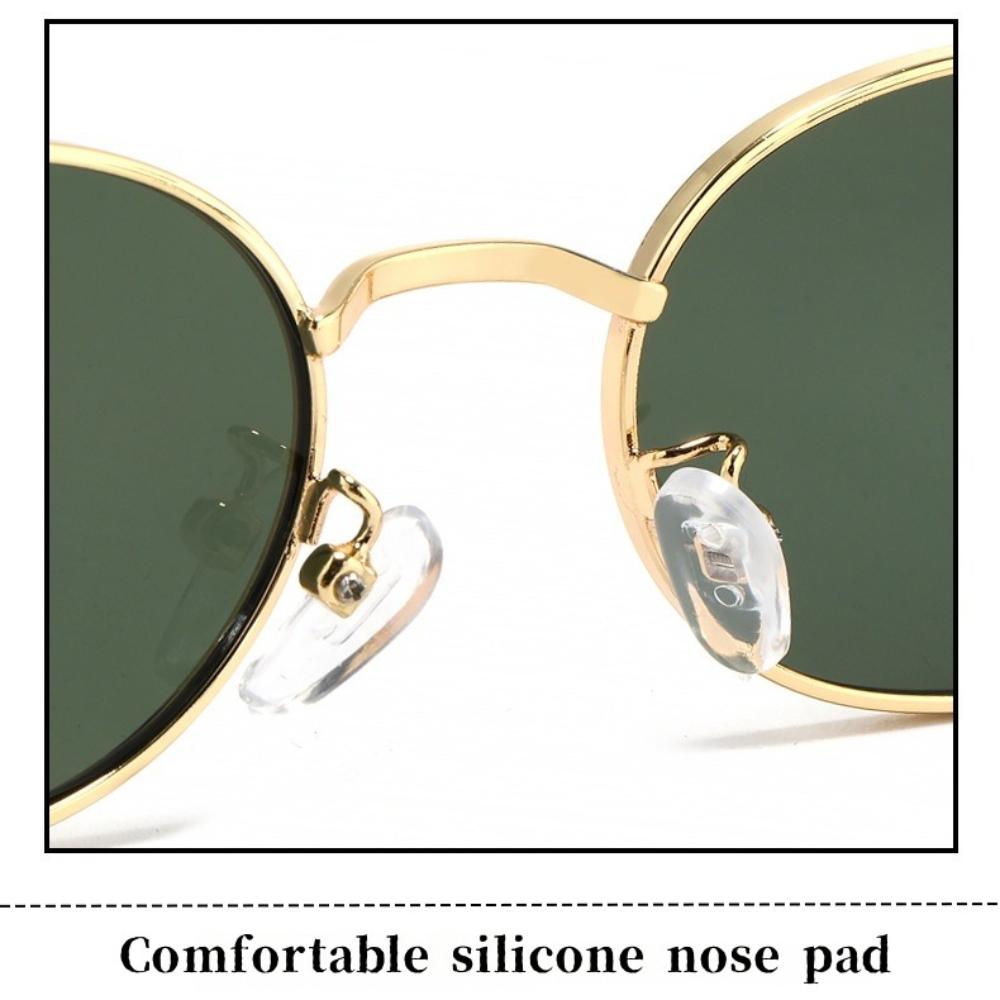 Small Frame Retro Oval Sunglasses Fashionable Men'S And Women'S Street Photography Sunglasses Trendy Round Frame Sunglasses