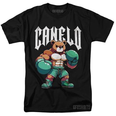 Футболка Canelo Alvarez Fighting Bear Oso Графический дизайн Боксерская футболка Унисекс