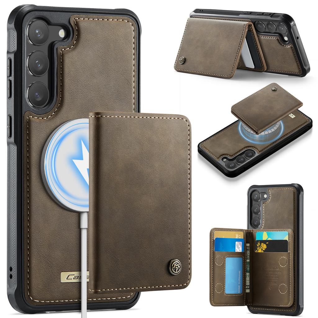 For Samsung Galaxy S23 Magnetic Case CASEME ME80 Series Leather PC TPU Phone Cover with Detachable Wallet