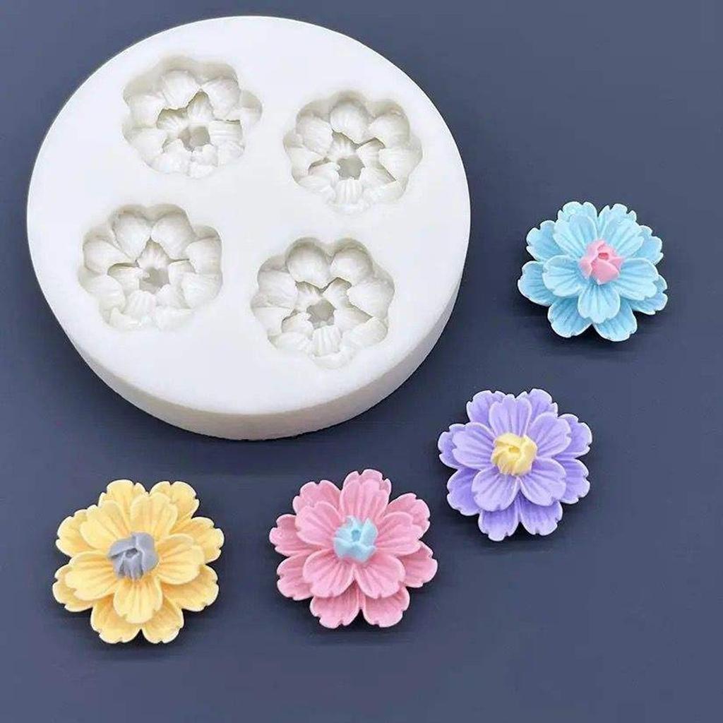 Flower Daisy Silicone Sugarcraft Mold Resin Tools Cupcake Baking Mould Fondant Tools