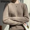 Sweater Women Autumn and Winter Warm Round Neck Knitted Bottom Shirt Loose Comfortable Pullover Top Sweater