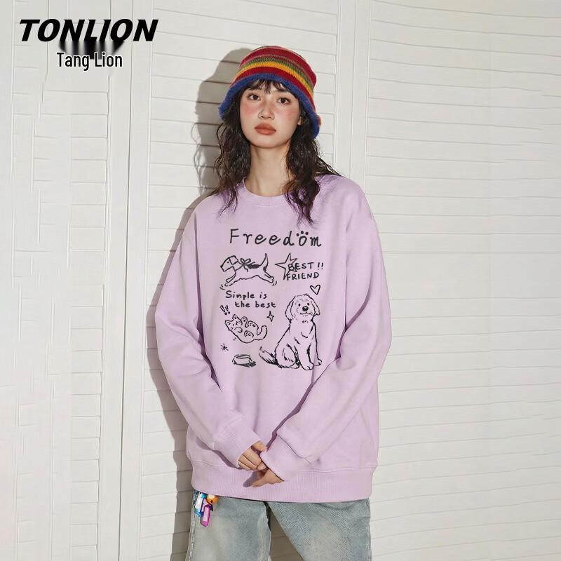 Женская свободная толстовка с длинным рукавом TonLion