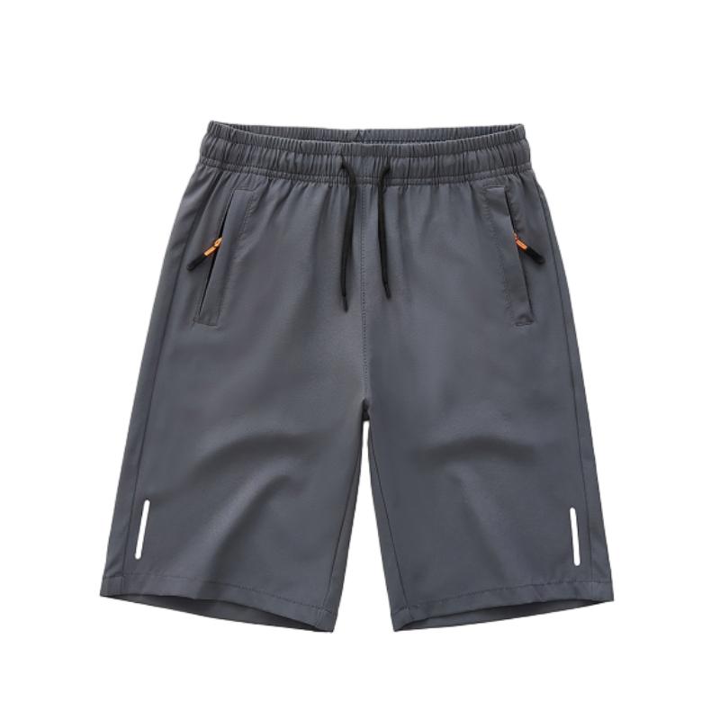 Летние эластичные шорты Ice Silk для мальчиков, легкие спортивные повседневные шорты из полиэстера, разноцветная спортивная одежда для больших детей, быстросохнущая