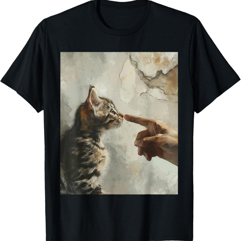 Cute Kitten Painting for Cat Lovers Men Women Kids T-Shirt