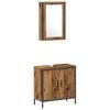 Bathroom Furniture Set with Storage 3 pcs Brown 33 x 33 x 120.5 cm